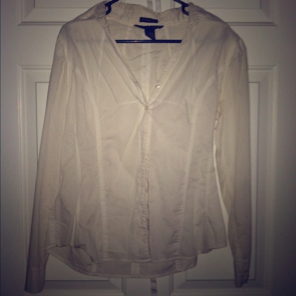 REDUCED White button down work shirt - Picture 1 of 1