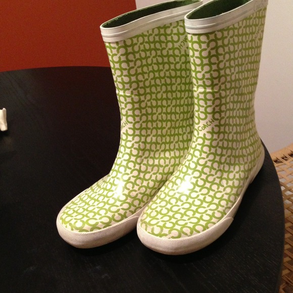 Coach (c emblem in green) rainboots