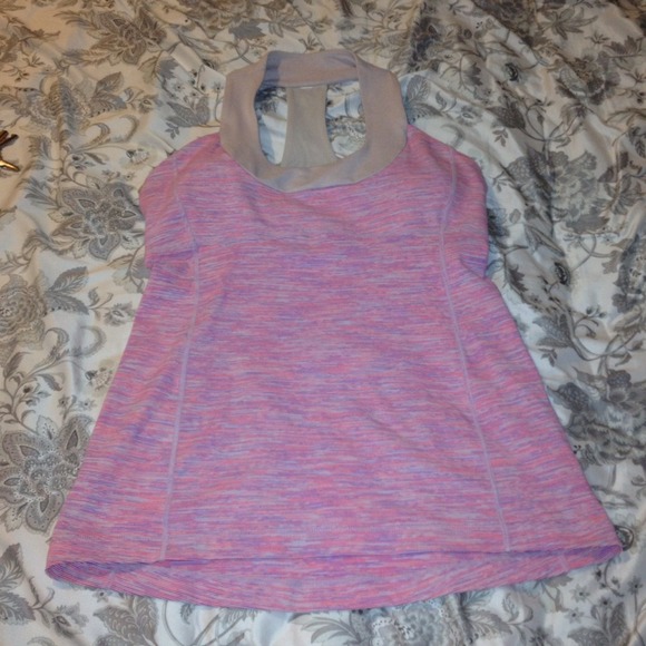 Lululemon pink and grey tank top