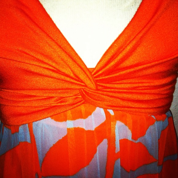 Sz S Orange // Gray long shirt or short dress - Picture 3 of 4