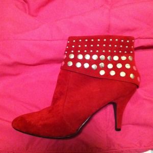 Hot red, studded, Marc Jacobs inspired boot !