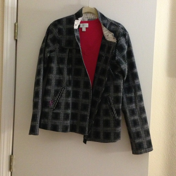 Jacket and V-neck sweater set Sz S-M