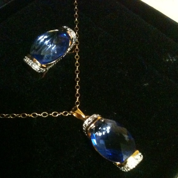 💥TRADED💥Sapphire Necklace, Ring Set