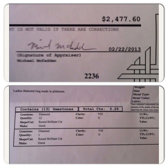 "Stunning" Platinum Diamond Ring - Picture 4 of 4