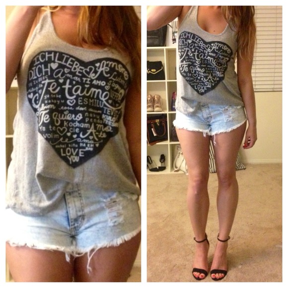 Tops - I Love You Heart Top