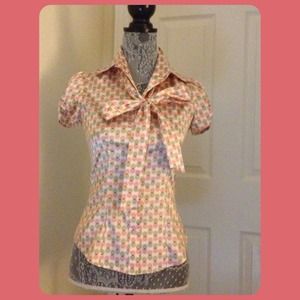 Peach Printed Top