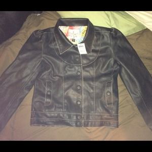 Black Vans leather jacket