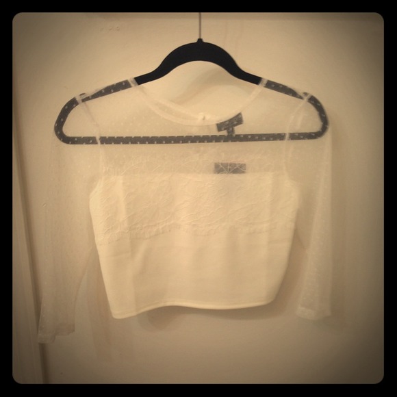 White lace top from topshop