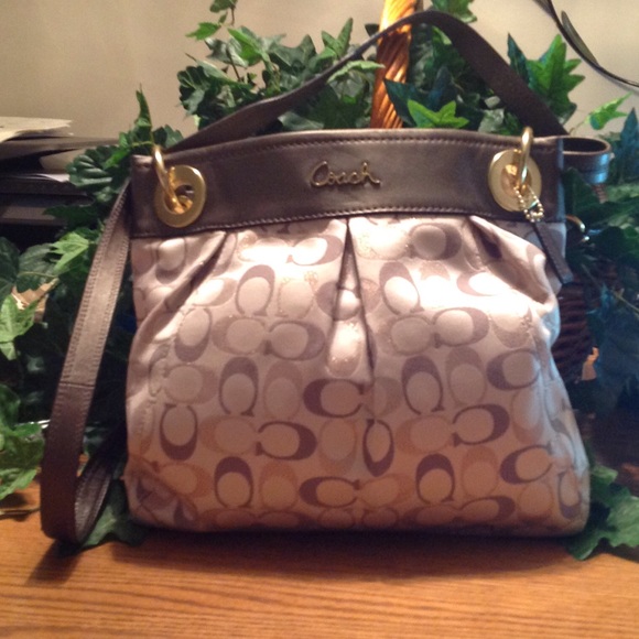 Coach  Ashley Metallic authentic crossbody RARE