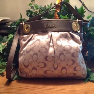 Coach  Ashley Metallic authentic crossbody RARE