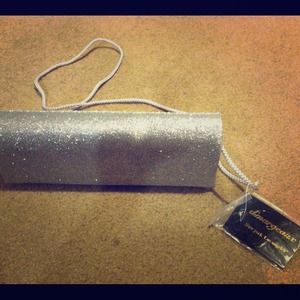 SOLD... NWT! Silver clutch/handbag bling bling ^_^