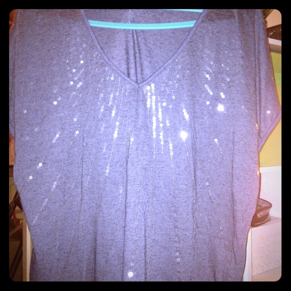 Sparkly Dark Blue Dolman Top