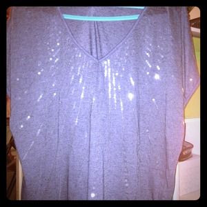Sparkly Dark Blue Dolman Top