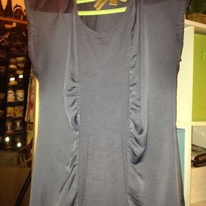 Navy blue Ruffled Tank