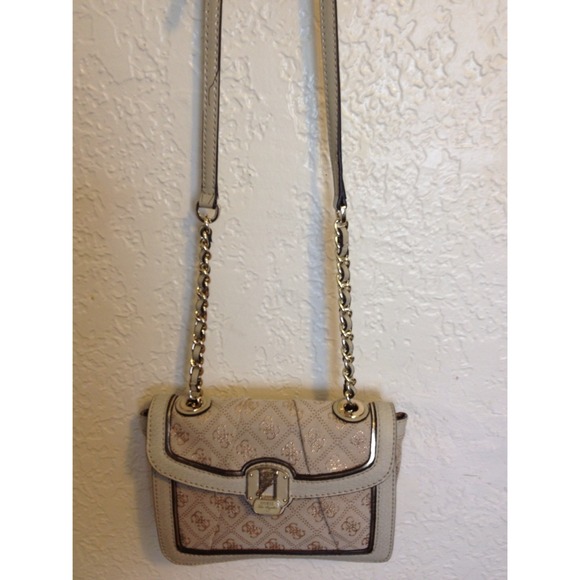 Guess Bags Crossbody Cream Colored Bag Poshmark