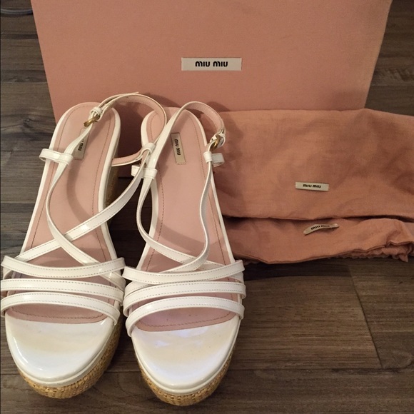 AUTH Miu Miu wedge shoe