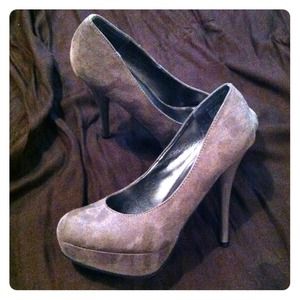 Taupe Suede Pumps - brand new without tags