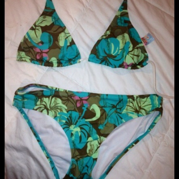 Tropical flower swimsuit