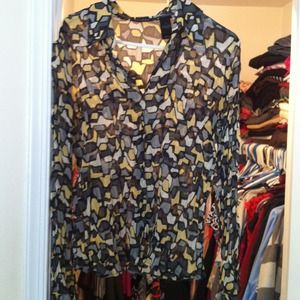 Size 16 sheer blouse.