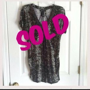 INC Snake print tunic top size Medium Petite