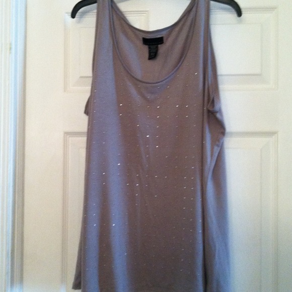 XXL studded taupe tank top.
