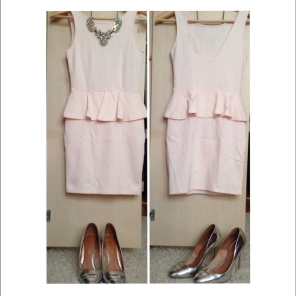 Zara Soft Pink Peplum Dress - Picture 2 of 4
