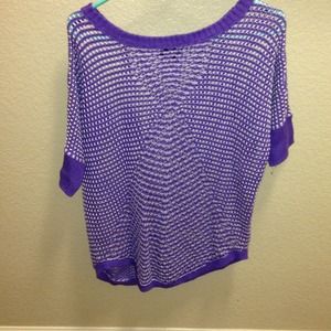 Purple and white sweater. Only worn once!