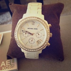White Ceramic MK Watch