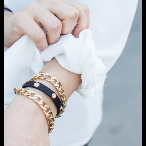 Hannah Beury Jewelry - Black Chain Wrap Bracelet