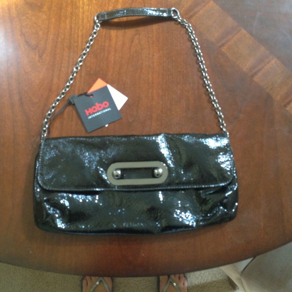 Hobo international black patent purse/clutch. Nwt