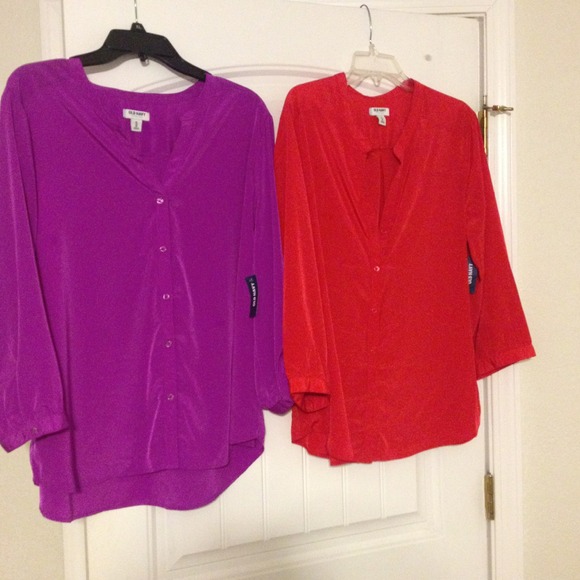 Red and purple old navy tops! Tags still on