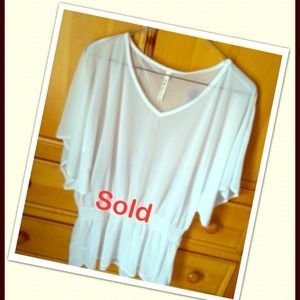 SOLD!!!!BUNDLE FOR KRS911 Sheer white top