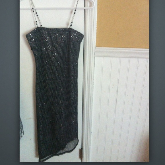 Gray tight fitted glitter dress!