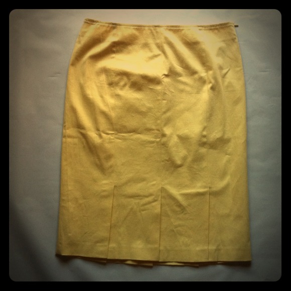 Sold***Blumarine yellow stretch cotton skirt
