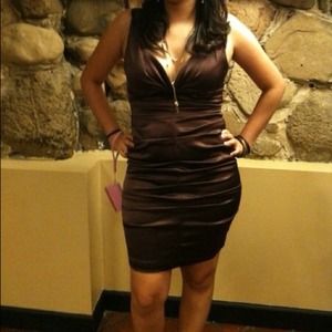 Brown party dress