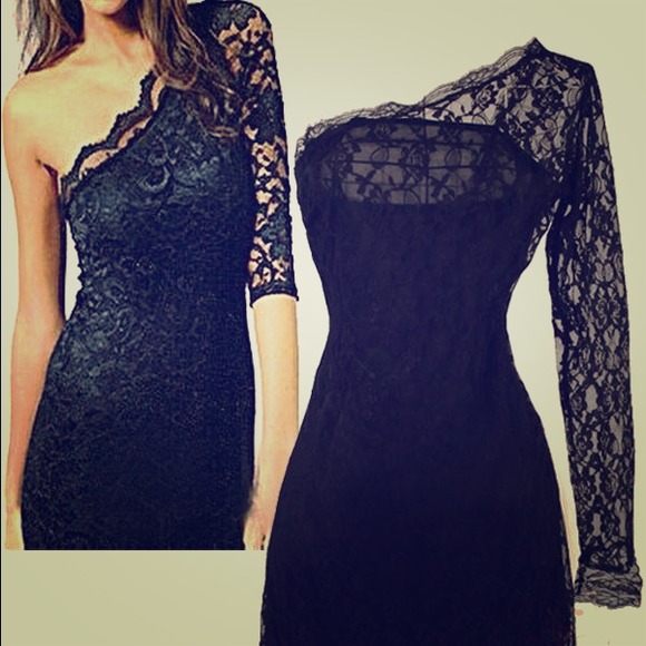 Black lace dress