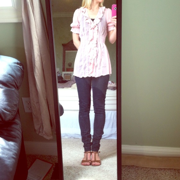 Light pink lace blouse - Picture 1 of 2