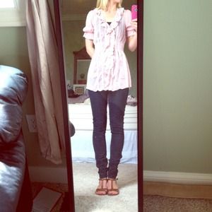 Light pink lace blouse