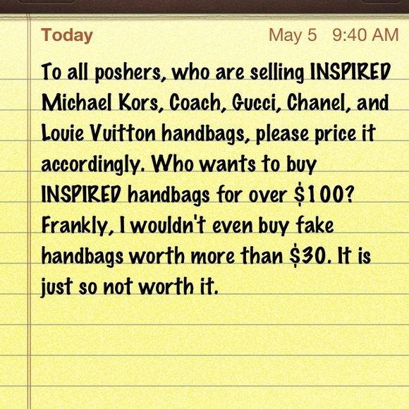 Say 🚫NO🚫 to fake/inspired handbags.