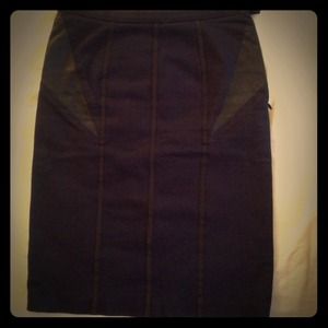 Rag and bone leather trim pencil skirt