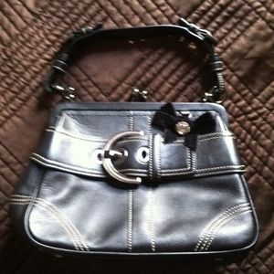 Small black coach purse