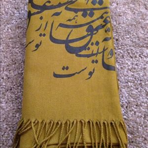 Unique Persian scarfs have Farsi poem
