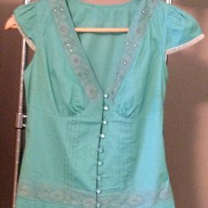 Bebe Sea Green top