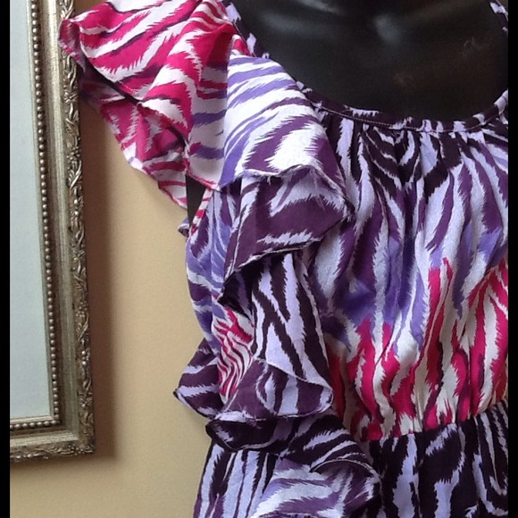 ✨Purple/Pink Tiger Striped Dress✨ - Picture 2 of 2