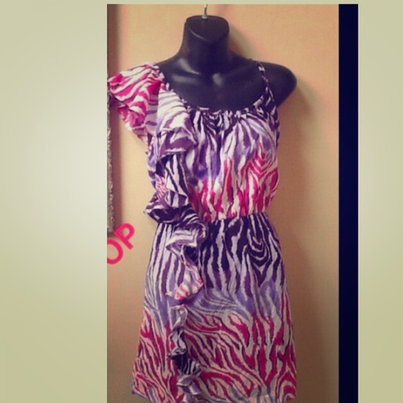 Dresses & Skirts - ✨Purple/Pink Tiger Striped Dress✨