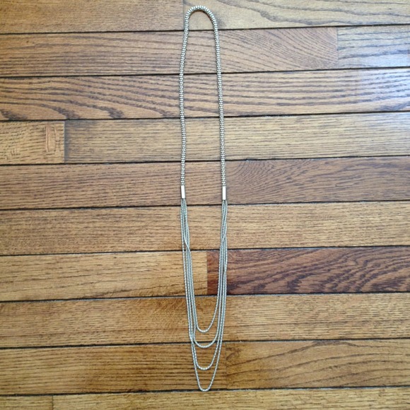 SOLD!! Silver-toned Multi-strand Necklace