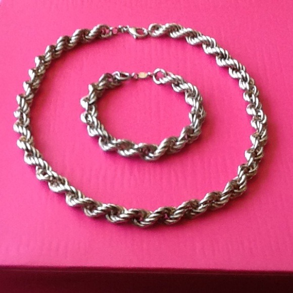 Beautiful Sterling Silver Bracelet & Necklace