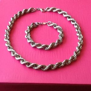 Beautiful Sterling Silver Bracelet & Necklace