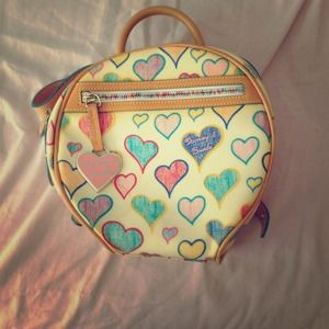 Authentic Dooney & Bourke hearts backpack