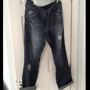 Boyfriend fit dark wash jeans